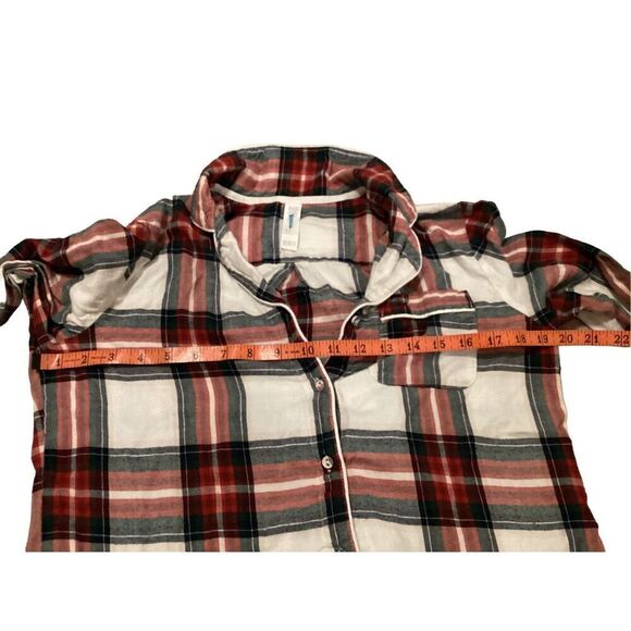 Stars Above Plaid Button Up Pajama Shirt Casual Flannel School Everyday - Picture 8 of 9